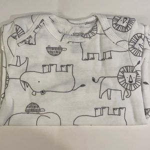 Carter’s Short-sleeve Safari Onesie-3-6months